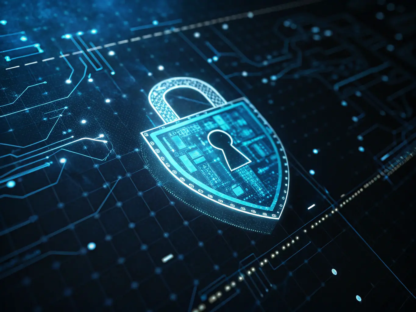 A digital illustration depicting a shield with a lock icon inside, symbolizing security, surrounded by binary code and digital data streams, representing the secure online environment of H2777.